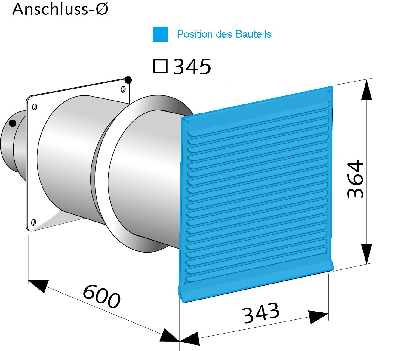 WX Edelstahlgitter - Umbauset für 200LG002