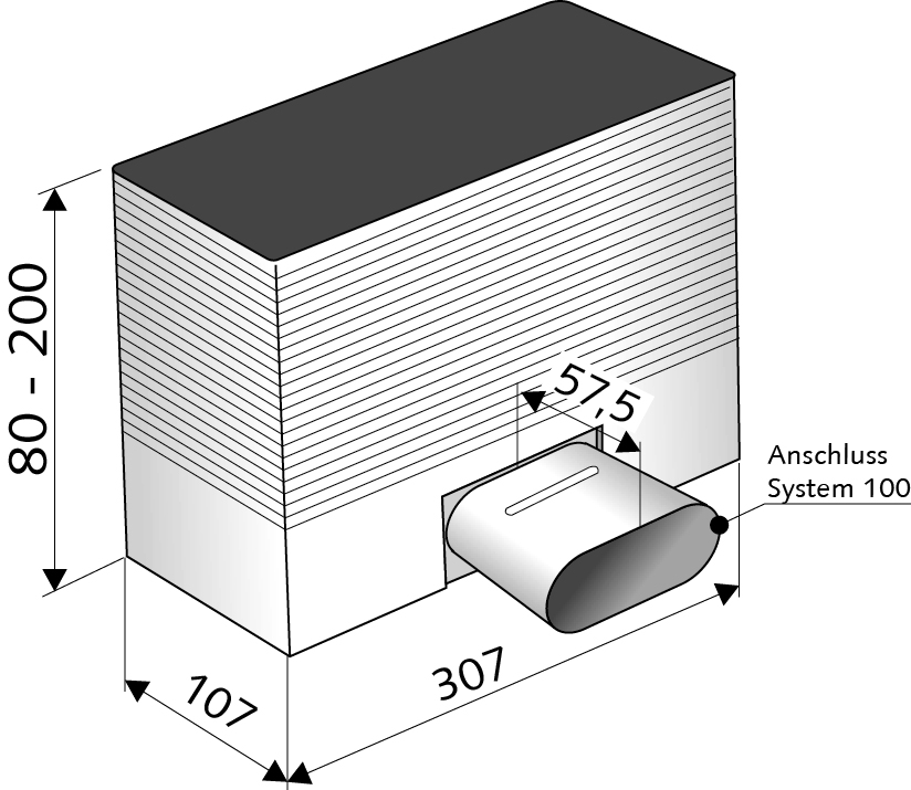 Fußboden- / Wandauslass