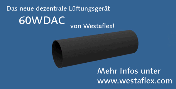 Dezentrales Wohnungslüftungsgerät Technikset mit Fassadenelement