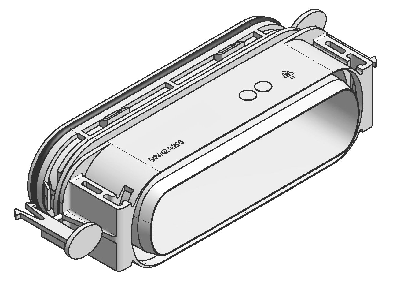 Anschluss-Stück Flachkanal "1. Generation"
