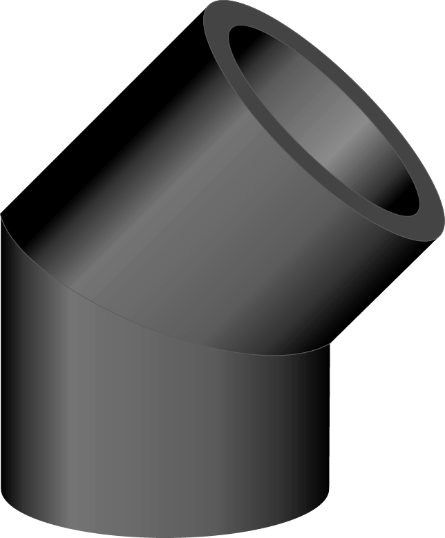 EPE-Schaumrohr-Bogen 45°