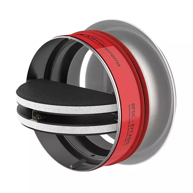 Luftdurchlaß rund mit Brandschutzklappe