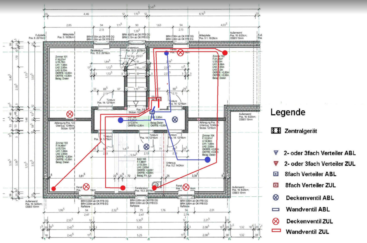 Konzept- und Lüftungsplanung in 2D