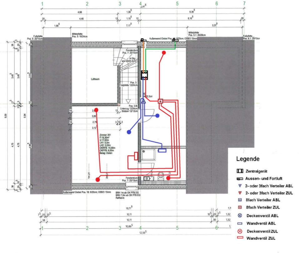 Konzept- und Lüftungsplanung in 2D