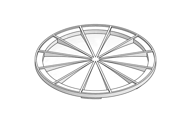 Verteilanschluss-Deckel rund