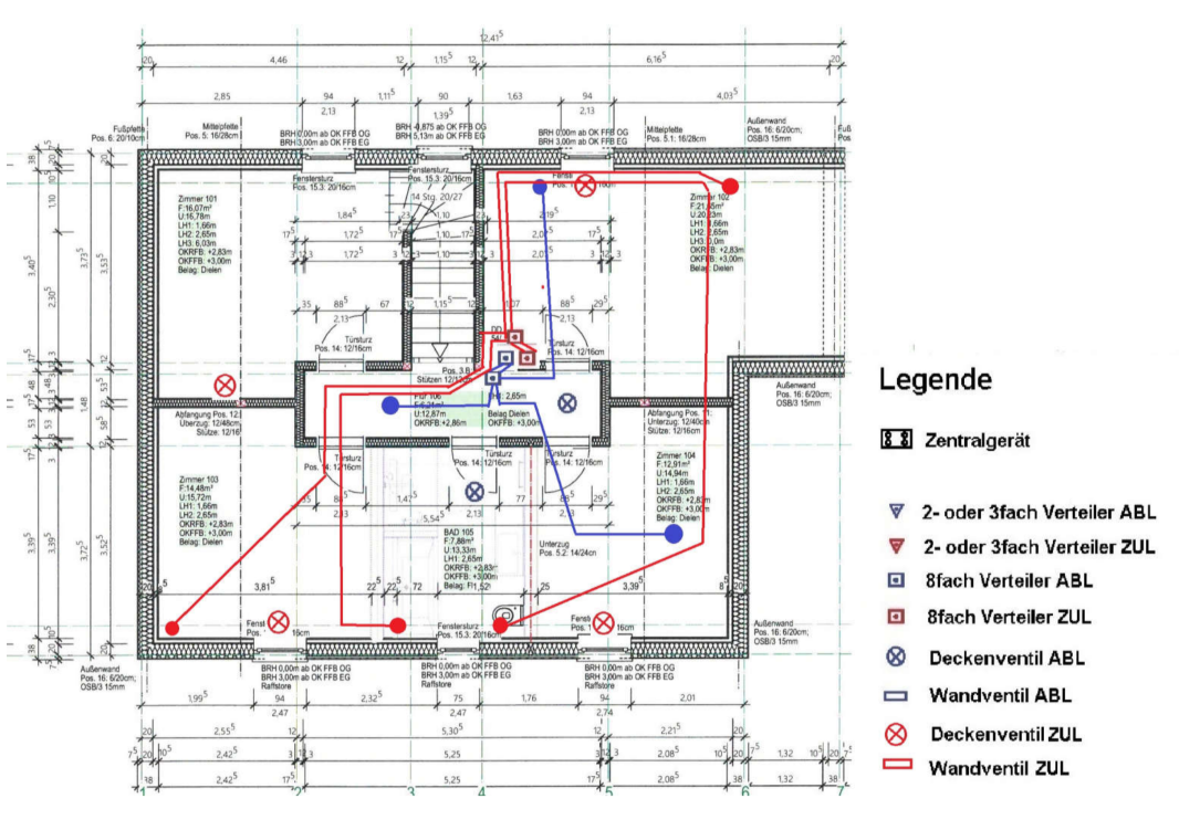 Konzept- und Lüftungsplanung in 2D