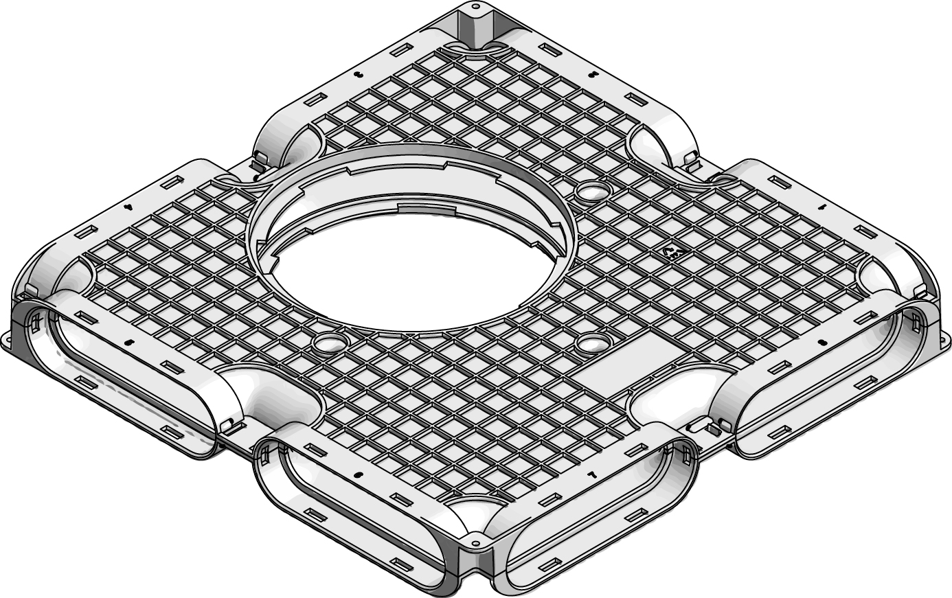 Luftverteiler 8-fach, Zwischenebene