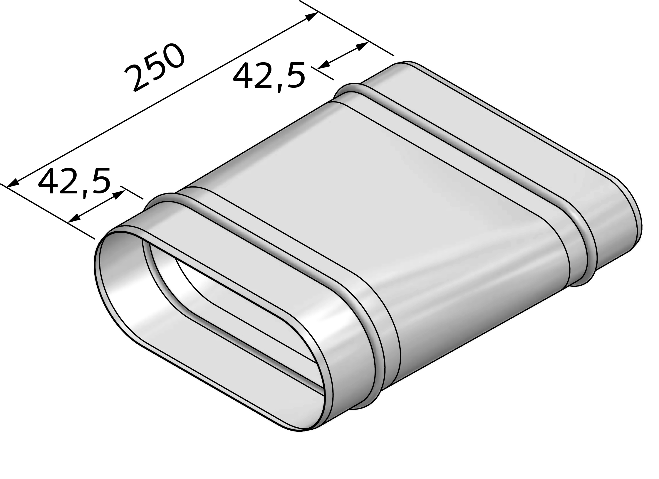 Reduzierung oval-oval