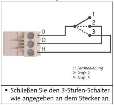 3-Stufenschalter mit Nullposition