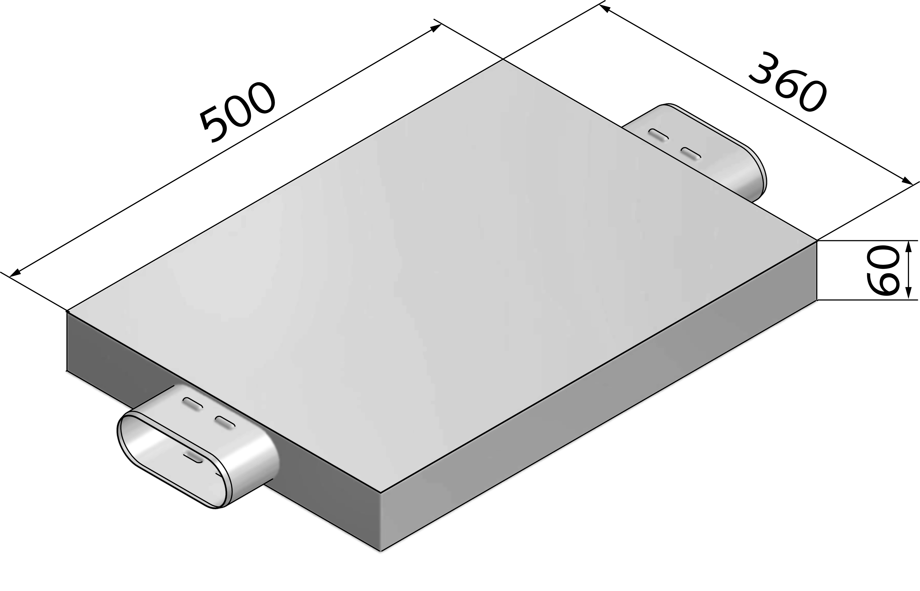 Quadrosilent-Flach-Schalldämpfer