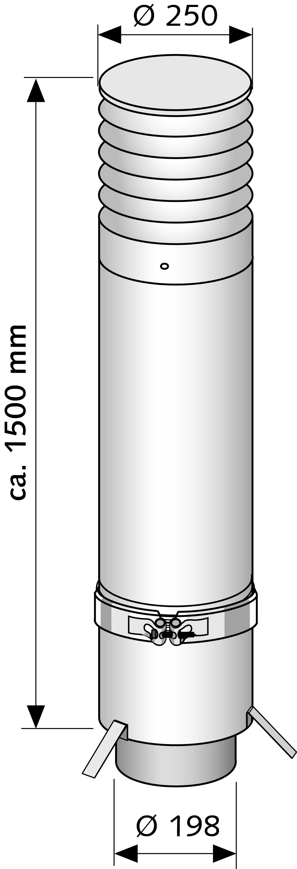 Lufteinlass Edelstahl "Design" DN 200