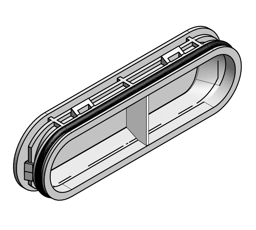 Verteileranschluss-Deckel flach